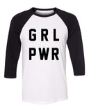 Girl Power "GRL PWR" Baseball Tee