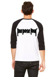 Justin Bieber "My Mama Don't Like You / Bieber / Purpose Tour" Black & White Baseball Tee