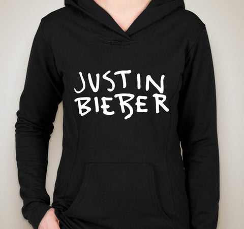 Justin Bieber “Justin Bieber" Handwriting Unisex Adult Hoodie Sweatshirt