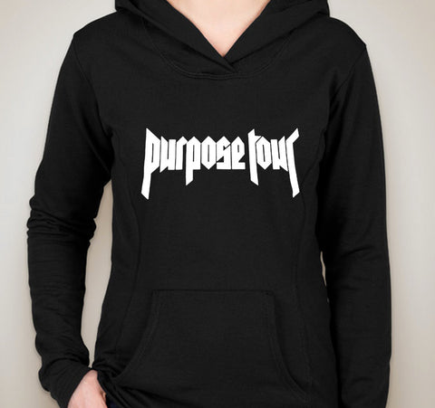 Justin Bieber "Purpose Tour" Logo Unisex Adult Hoodie Sweatshirt