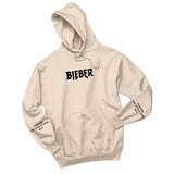 Justin Bieber "Bieber / Purpose The World Tour 2016 / Black & White Outline Purpose Tour / Barneys NY" Unisex Adult Tan Hoodie Sweatshirt