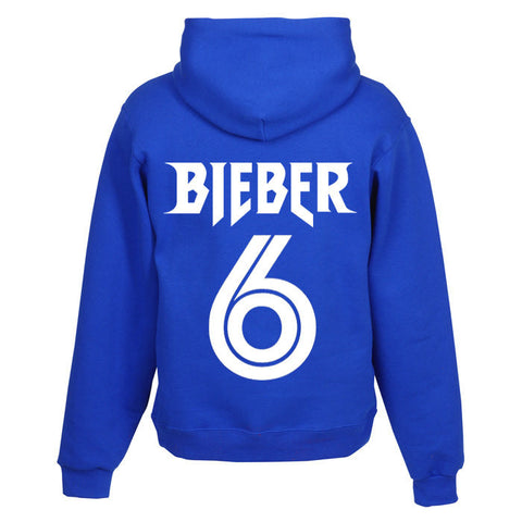 Justin Bieber "Toronto Maple Leaf / Bieber 6" NOMAD Unisex Adult Blue Hoodie Sweatshirt