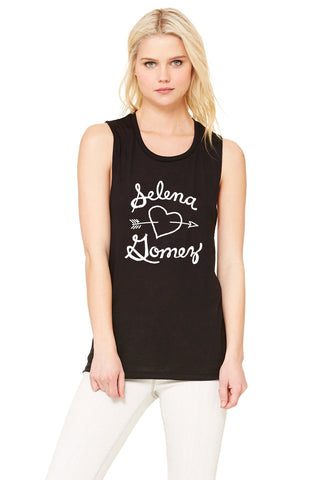 Selena Gomez "Selena Gomez Heart" Muscle Tee