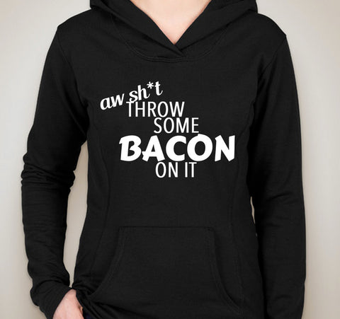 Nick Jonas "Aw sh*t, throw some bacon on it" Unisex Adult Hoodie Sweatshirt