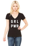 Girl Power "GRL PWR" Women's V-Neck T-Shirt