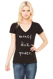 UnREAL "Money. Dick. Power." V-Neck T-Shirt