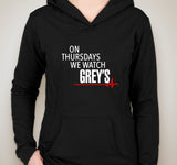 Grey's Anatomy "On Thursdays We Watch Grey's" Unisex Adult Hoodie Sweatshirt