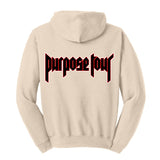 Justin Bieber "Bieber / World Tour / Black Red White Purpose Tour " Unisex Adult Tan Hoodie Sweatshirt