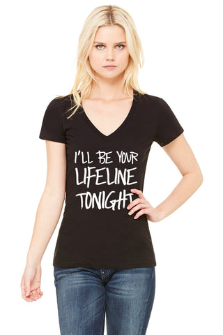 Justin Bieber "Cold Water / 'I'll Be Your Lifeline Tonight" V-Neck T-Shirt