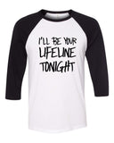 Justin Bieber "Cold Water / 'I'll Be Your Lifeline Tonight" Baseball Tee