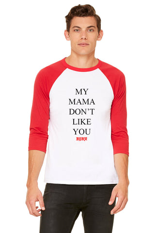 Justin Bieber "My Mama Don't Like You / Bieber / Purpose Tour" PacSun Red & White Baseball Tee