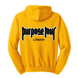 Justin Bieber "Security / Purpose The World Tour London 2016 / Black & White Purpose Tour" Unisex Adult Yellow Gold Hoodie Sweatshirt