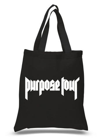 Justin Bieber "Purpose Tour" Logo 100% Cotton Tote Bag