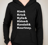 The Kardashians "Kim & Kris & Kylie & Khloe & Kendall & Kourtney." Unisex Adult Hoodie Sweatshirt