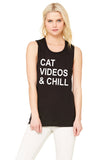 Cat Videos & Chill Muscle Tee