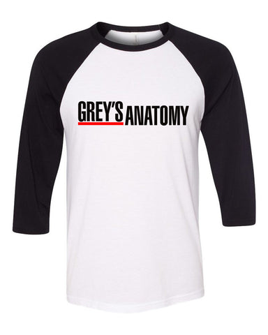 "Grey's Anatomy" Bold Logo Baseball Tee