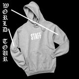 Justin Bieber " Staff / World Tour / Purpose Tour / Paris" Unisex Adult Gray Hoodie Sweatshirt