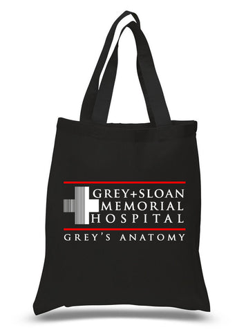 Grey's Anatomy "Grey + Sloan Memorial Hospital" 100% Cotton Tote Bag
