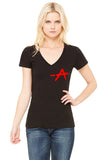 Pretty Little Liars "-A" Logo Women's V-Neck T-Shirt