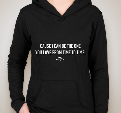One Direction "Perfect - 'Cause I can be the one you love from time to time" Heart Unisex Adult Hoodie Sweatshirt