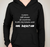One Direction "Stats" Unisex Adult Hoodie Sweatshirt