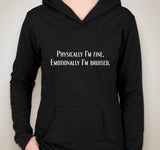 One Direction / Harry Styles "Physically I'm Fine, Emotionally I'm Bruised." Unisex Adult Hoodie Sweatshirt