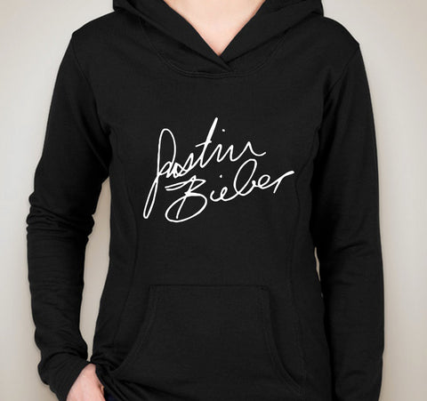 Justin Bieber "Justin Bieber" Autograph Unisex Adult Hoodie Sweatshirt