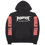 Justin Bieber "Purpose / The World Tour" Unisex Adult Black Hoodie Sweatshirt