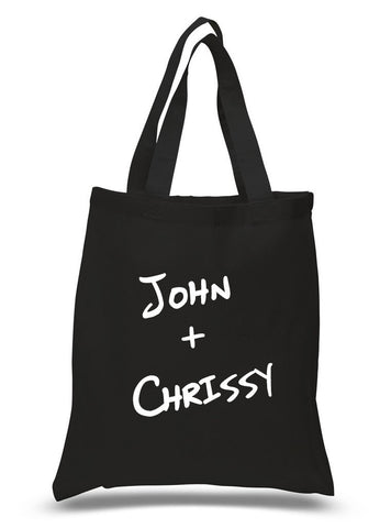 John Legend / Chrissy Teigen "John + Chrissy" 100% Cotton Tote Bag