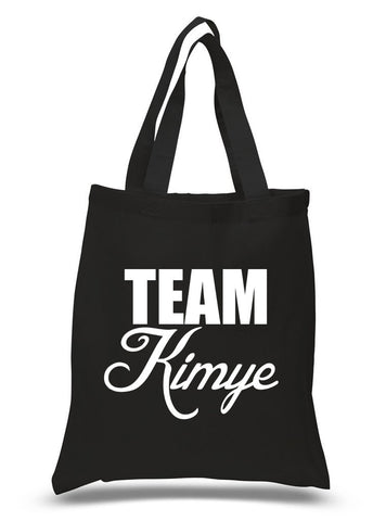 Kim Kardashian / Kanye West "Team Kimye" 100% Cotton Tote Bag