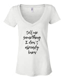 Harry Styles "Ever Since New York - Tell Me Something I Don't Already Know" Women's V-Neck T-Shirt