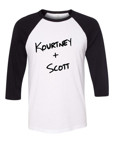 The Kardashians "Kourtney + Scott" Baseball Tee