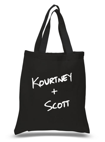 The Kardashians "Kourtney + Scott" 100% Cotton Tote Bag