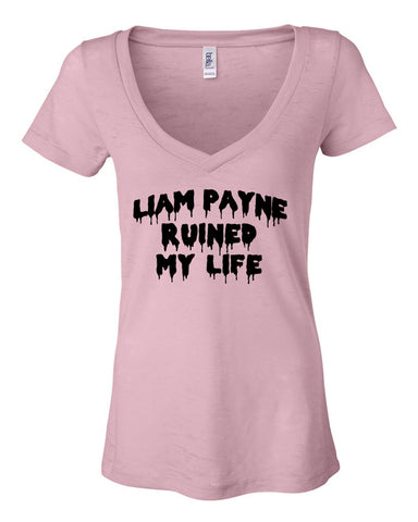 "Liam Payne Ruined My Life" Women's V-Neck T-Shirt