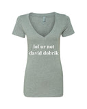 lol ur not david dobrik V-Neck T-Shirt