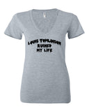 "Louis Tomlinson Ruined My Life" Women's V-Neck T-Shirt