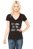 Justin Bieber "As Long As You Love Me" V-Neck T-Shirt