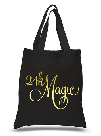 Bruno Mars "24K Magic" 100% Cotton Tote Bag