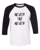 Justin Bieber "Never Say Never" Baseball Tee