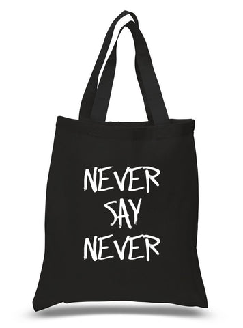 Justin Bieber "Never Say Never" 100% Cotton Tote Bag