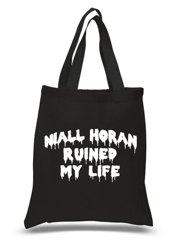 "Niall Horan Ruined My Life" 100% Cotton Tote Bag