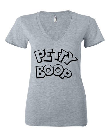 "Petty Boop" Women's V-Neck T-Shirt