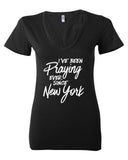 Harry Styles "I've Been Praying Ever Since New York" Women's V-Neck T-Shirt
