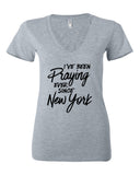 Harry Styles "I've Been Praying Ever Since New York" Women's V-Neck T-Shirt