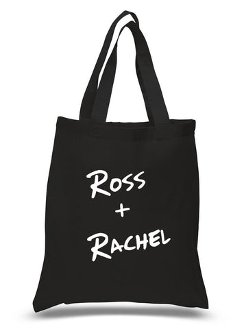 Friends TV Show F.R.I.E.N.D.S "Ross + Rachel" 100% Cotton Tote Bag