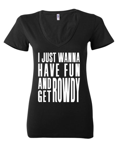 Liam Payne "Strip That Down - I just wanna have fun and get rowdy" 2 Women's V-Neck T-Shirt