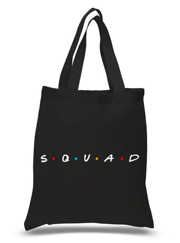 Friends TV Show F.R.I.E.N.D.S Inspired "Squad" 100% Cotton Tote Bag