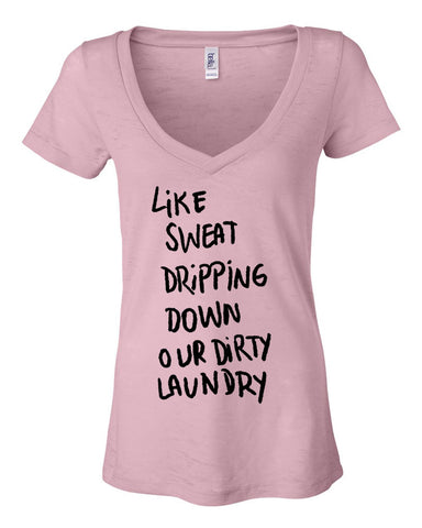 Niall Horan "Slow Hands - Like Sweat Dripping Down Our Dirty Laundry" Women's V-Neck T-Shirt