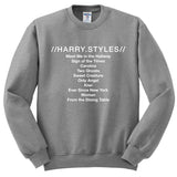 Harry Styles Solo Album Tracklist Crewneck Sweatshirt