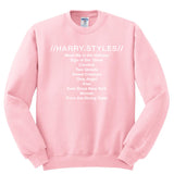 Harry Styles Solo Album Tracklist Crewneck Sweatshirt